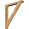 Ekena Millwork Traditional Block Rough Sawn Bracket w/ Offset Brace, Western Red Cedar, 4"W x 28"D x 32"H BKT0402X28X32TRA05RWR - alternate 1